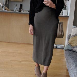 BABATON Italian fabric stretch midi skirt